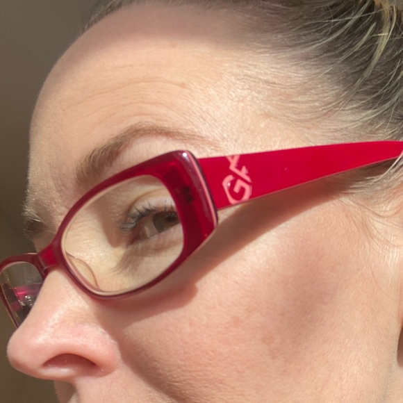 Gianfranco Ferré Red Reading Glasses w/ Pink Monogram - Picture 5 of 5